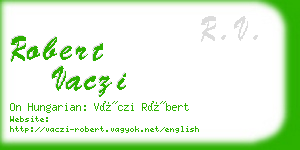 robert vaczi business card